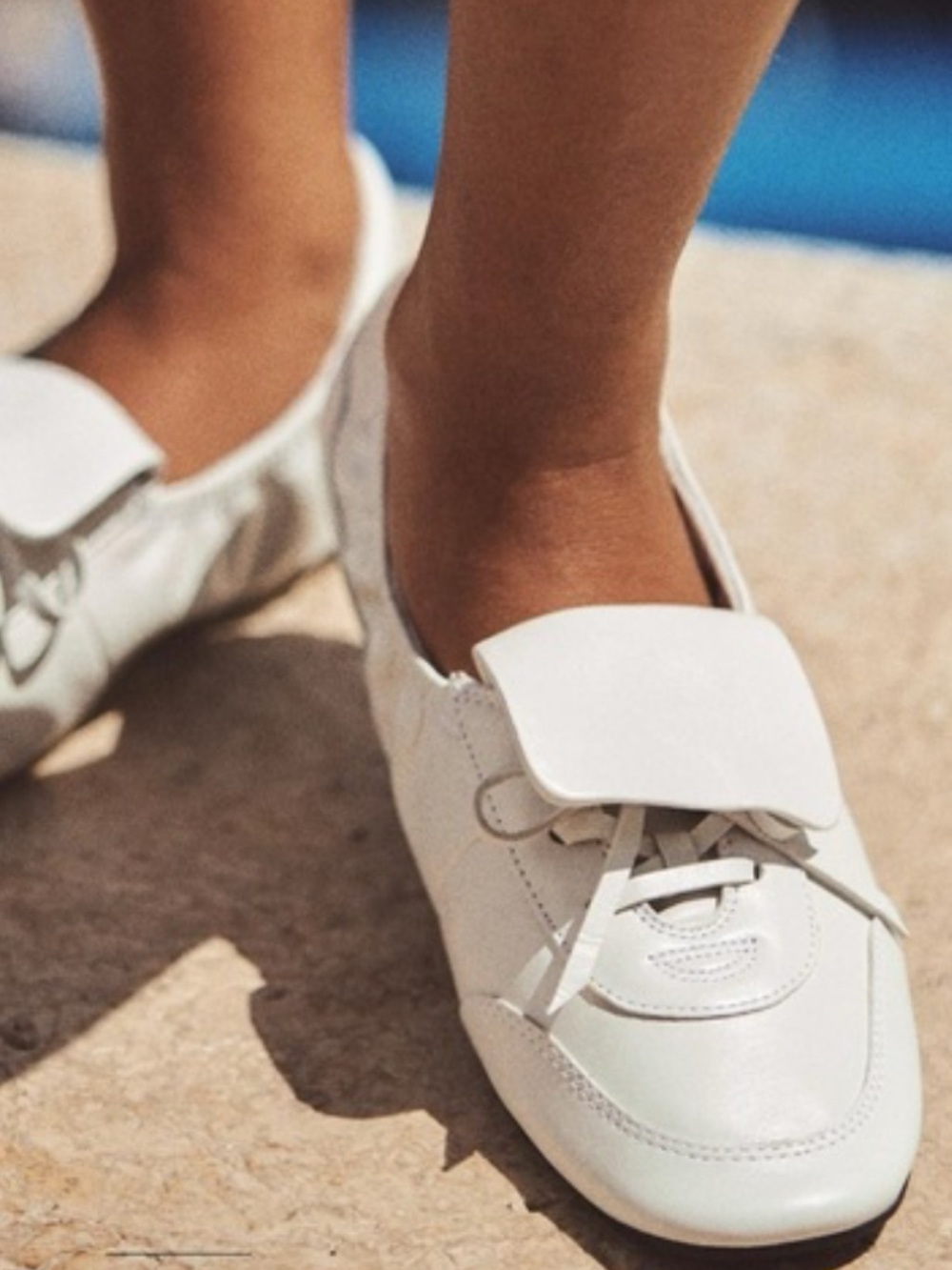 ZARA LACE-UP LOW HEEL LEATHER SHOES EU 39
